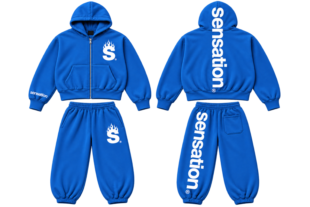 Blue/White Sensation Jumpsuit