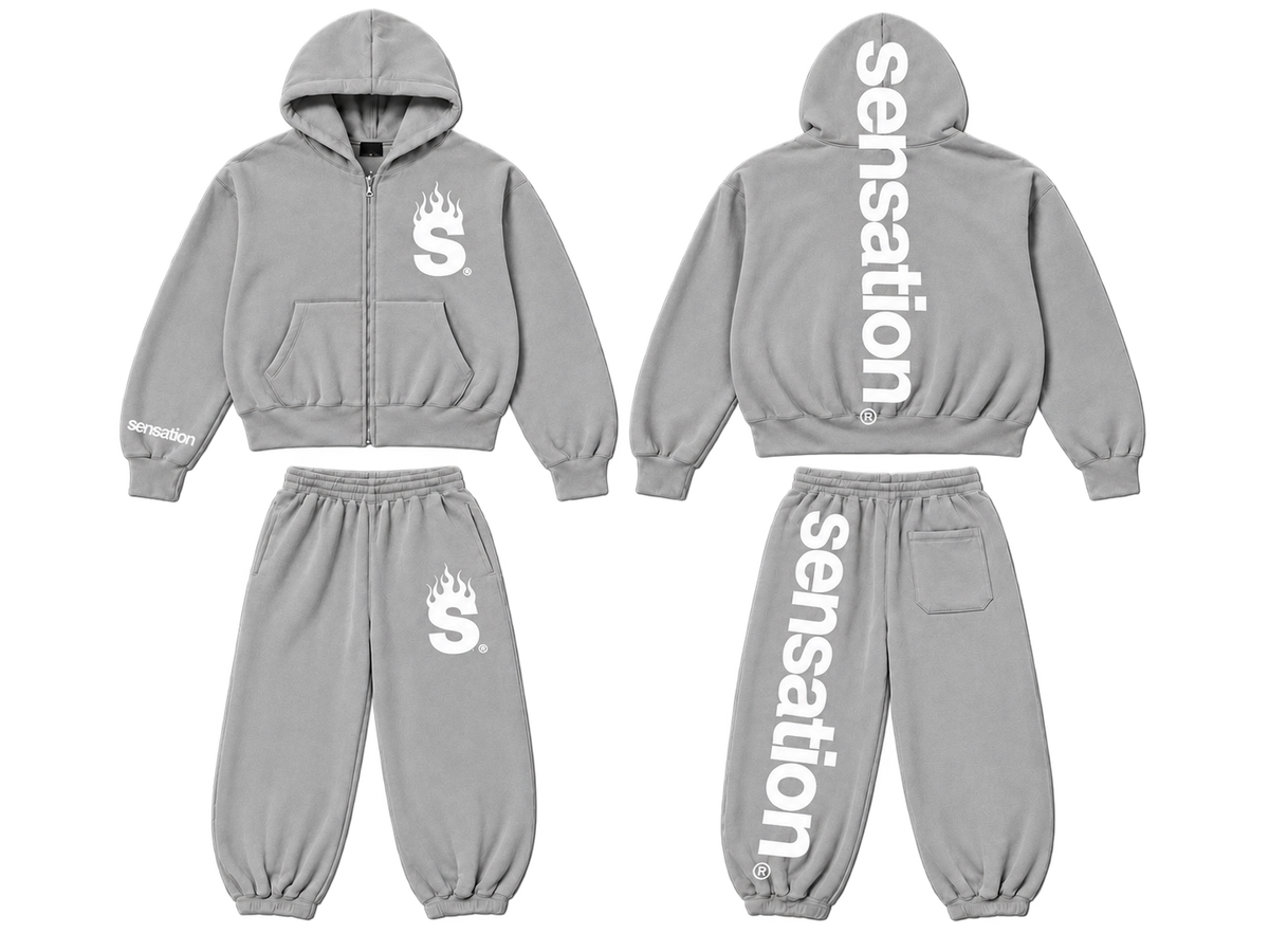 Grey/White Sensation Jumpsuit
